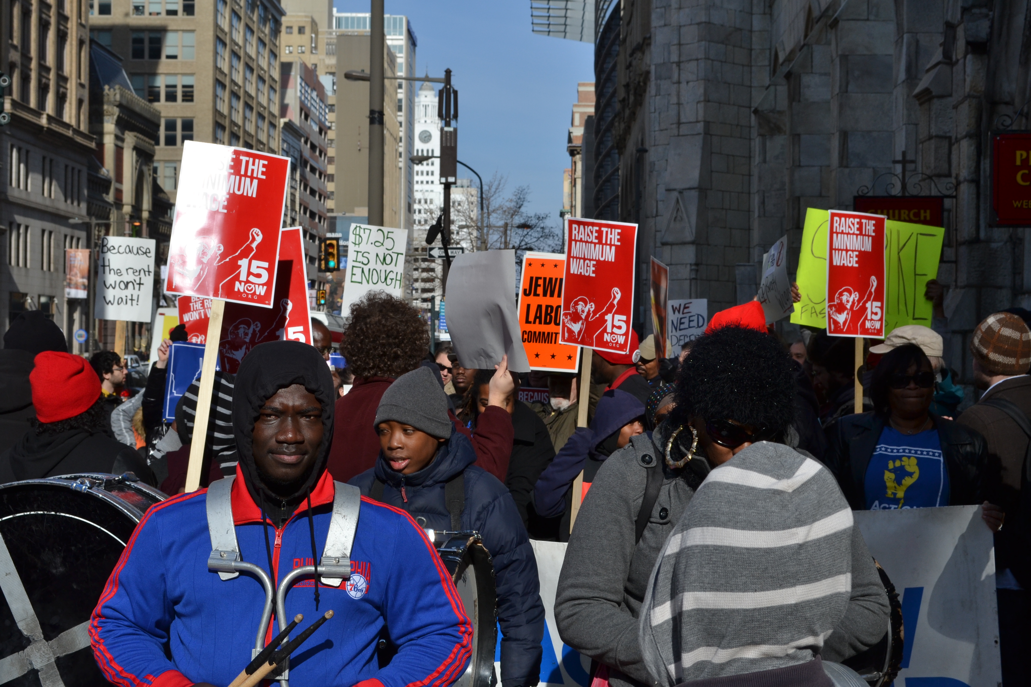 Marching for a Living Wage - December 2014